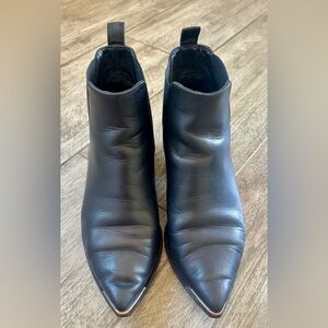 Acne Studios Jenson Black Leather Ankle Boots, Size 37